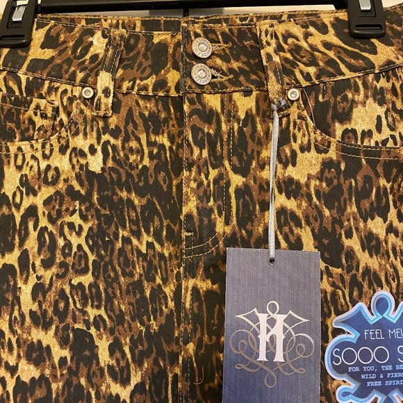 Hydraulic Ladies Brown-Black-Tan Leopard Print Mid Rise Skirt - 4 - Picture 3 of 10